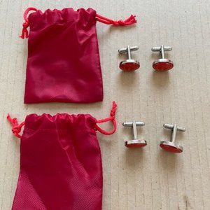 - 2 x Oswald Boateng Designer Cufflinks approx 1.8 cms oval shape